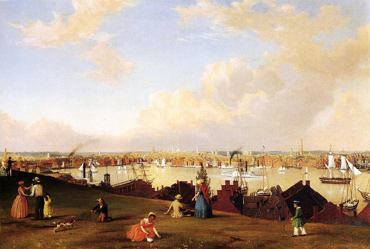منظر بالتيمور ، c.1850 بواسطة فيتز هنري لين