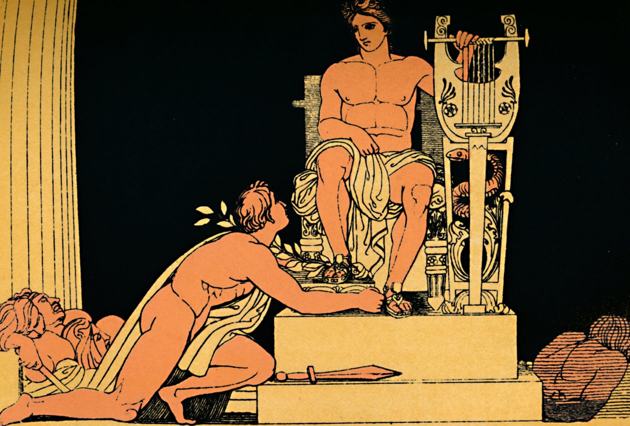 أوريستس المملوكة لأبولو ، 1880 بواسطة Flaxman
