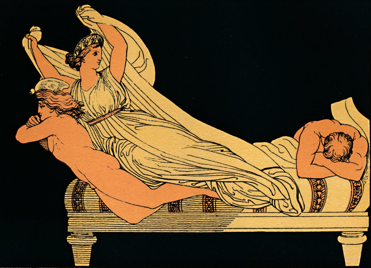 الفرح الفارغ الذي يسكن في أحلام الليل ، 1880 بواسطة Flaxman