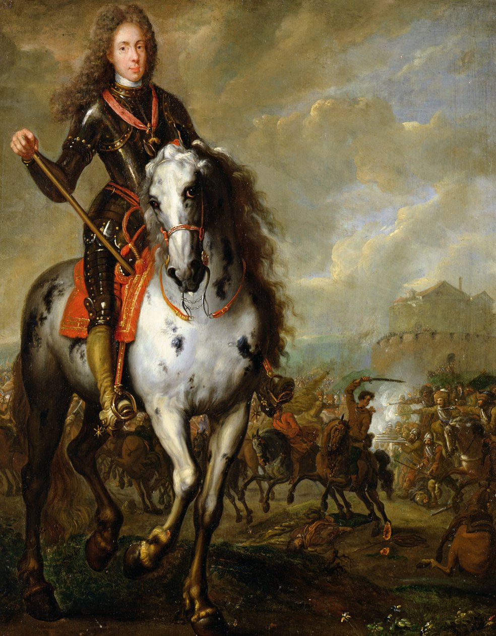 صورة الفروسية للأمير يوجين من سافوي (1663-1736) c.1700-10 بواسطة المدرسة الفلمنكية