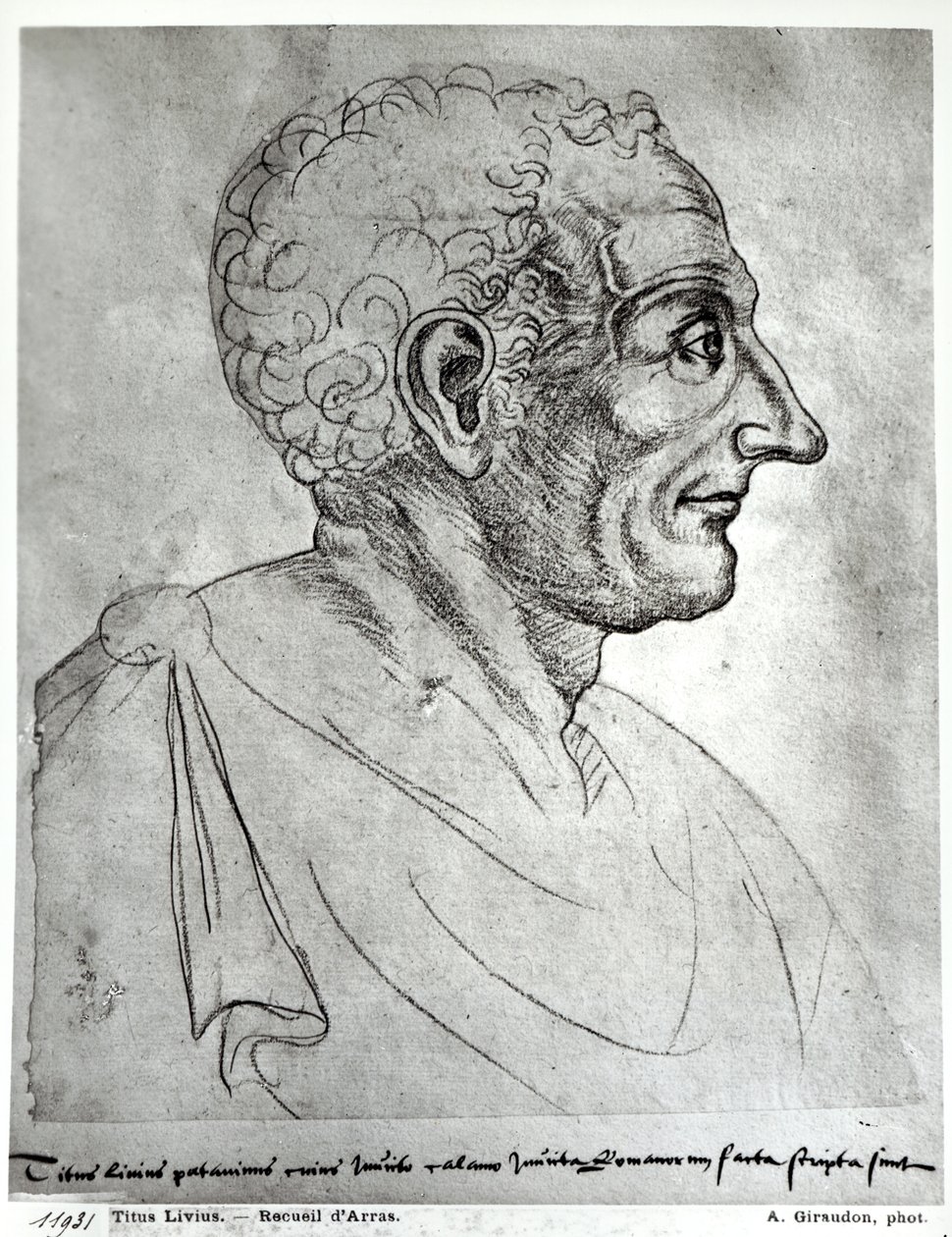 صورة تيتوس ليفيوس المعروفة باسم ليفي (59BC-17AD) (الطباشير الأحمر) بواسطة المدرسة الفلمنكية