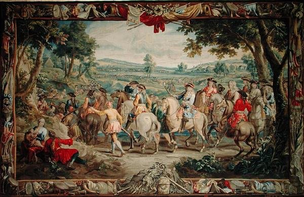 موكب سلاح الفرسان ، من سلسلة "العلوم العسكرية" ، ورشة عمل جودوكوس دي فوس ، حوالي 1715 - 24 (نسيج) بواسطة المدرسة الفلمنكية