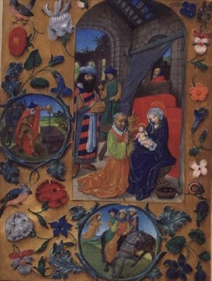 أضف السيدة 17280 fol.197b عبادة المجوس ، من كتاب الصلوات الفلمنكي ، بروج (الرق) بواسطة المدرسة الفلمنكية