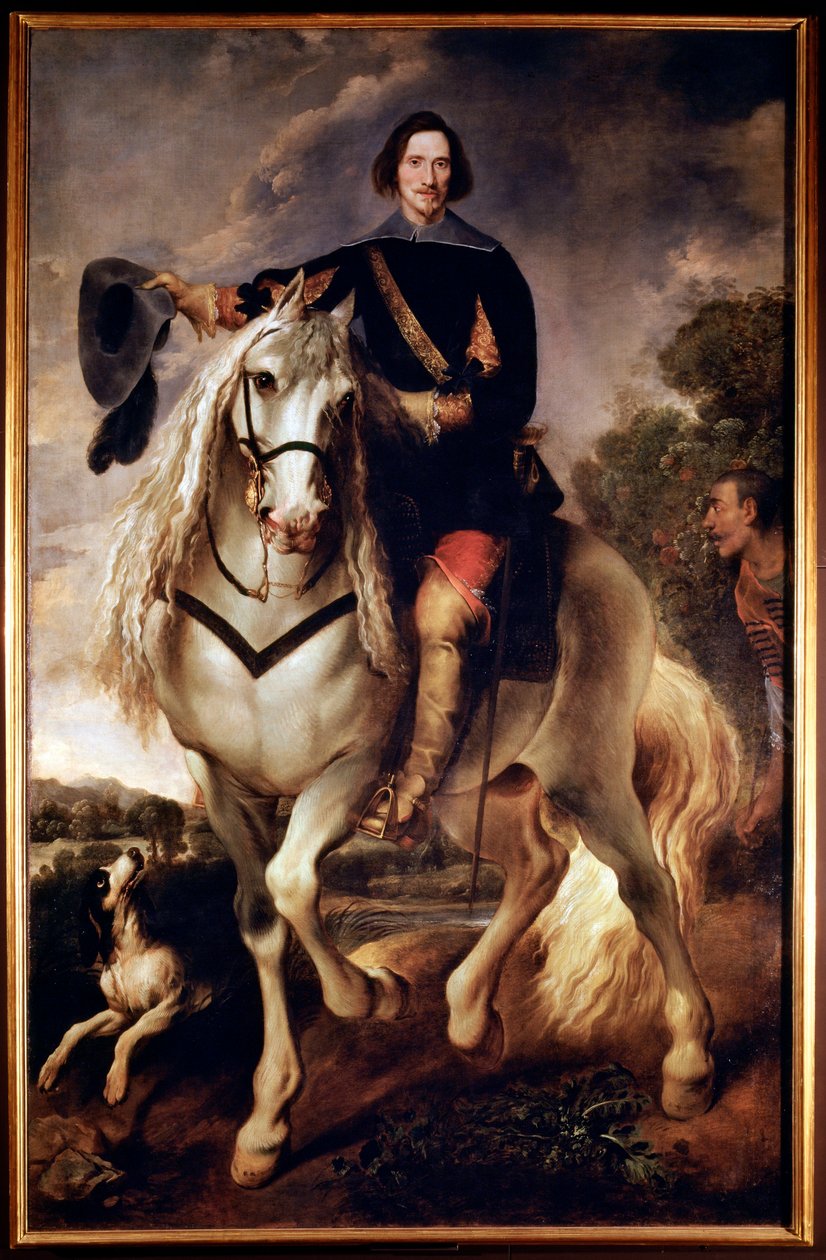 صورة الفروسية لقبطان مع صفحته المغربية (زيت على قماش ، حوالي 1635) بواسطة المدرسة الفلمنكية