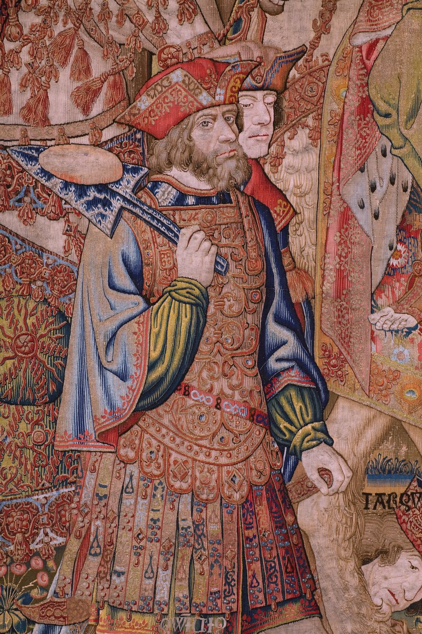 نسيج فلمنكي. سلسلة الأخلاق: فضيلة الأوسمة (Deugd van de Honores، The Virtue of the honores). حوالي 1520. التفاصيل بواسطة المدرسة الفلمنكية