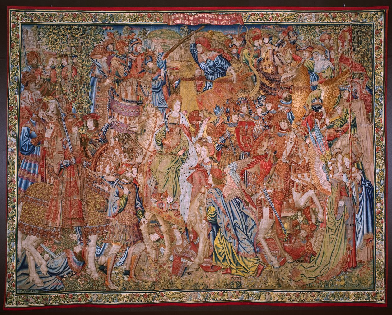 نسيج فلمنكي. سلسلة الأخلاق: فضيلة الأوسمة (Deugd van de Honores، The Virtue of the honores). حوالي 1520. بواسطة المدرسة الفلمنكية
