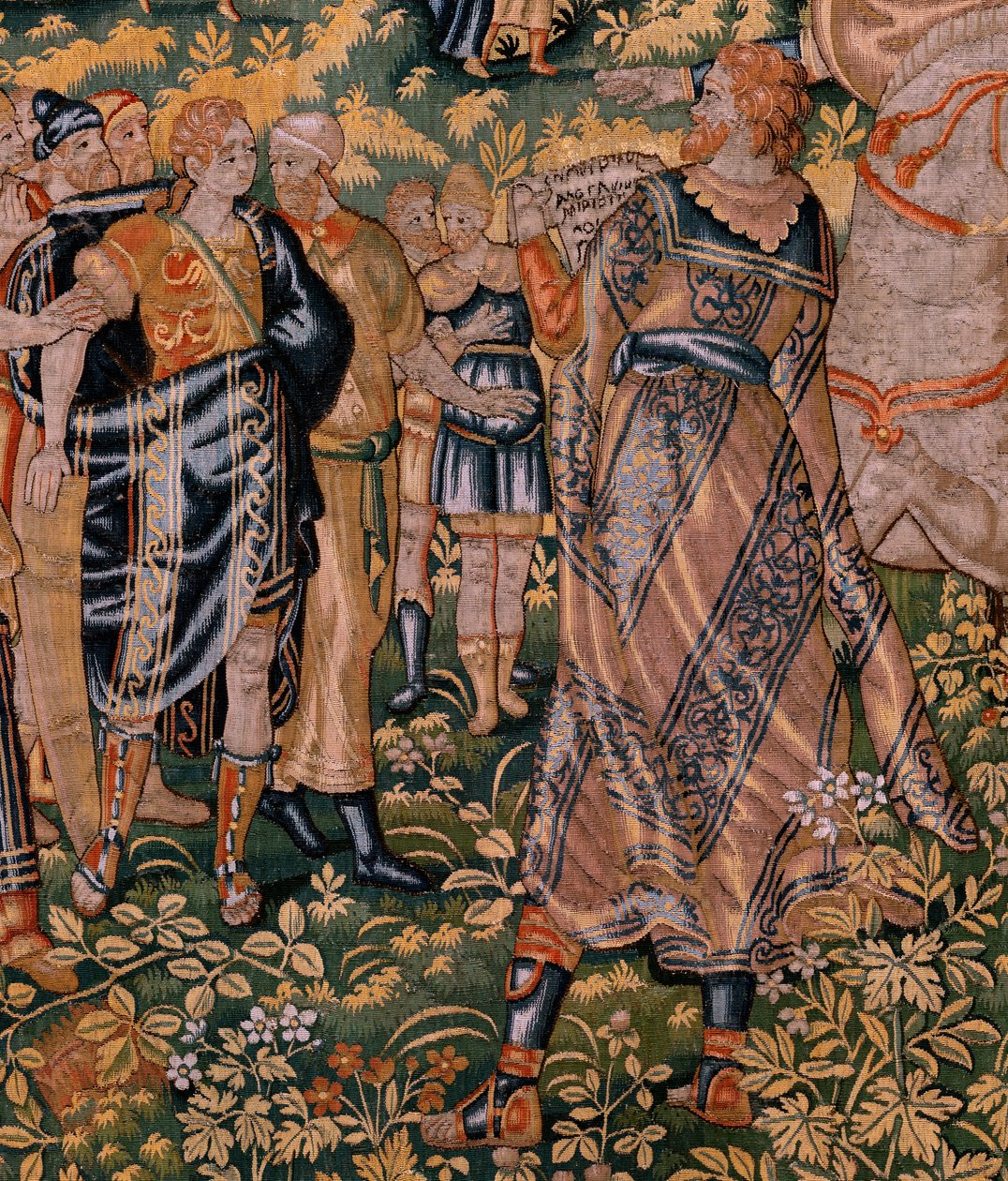 نسيج فلمنكي. مسلسل قصة سايروس. لا يوجد II Astyages يتعرف على Cyrus (Ciro Recocido por Astiages). مجهول ، استنادًا إلى ميشيل كوكسي. أتيليه أنتويرب. الحرير والصوف. كاليفورنيا 1590. بواسطة المدرسة الفلمنكية