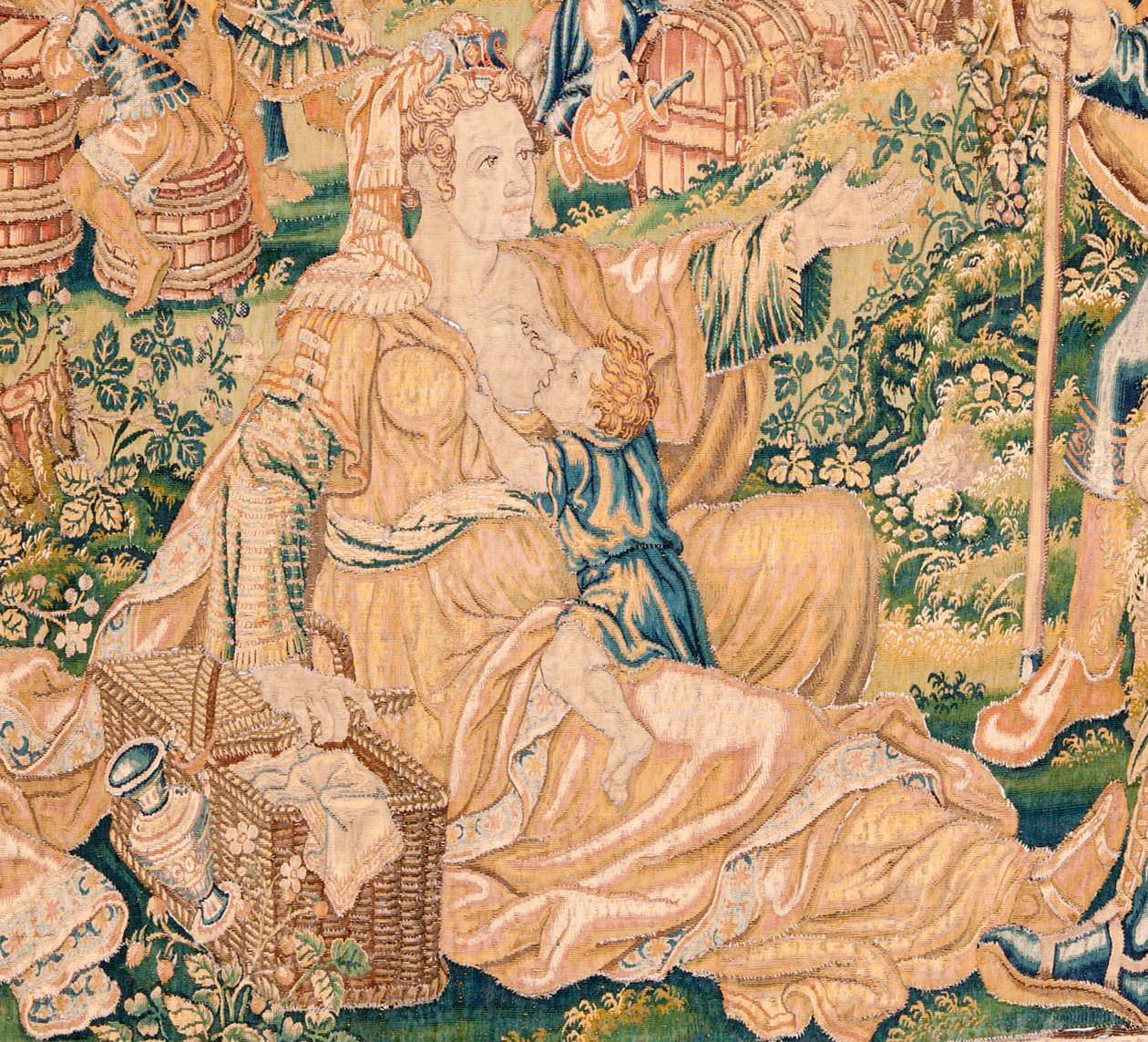 نسيج فلمنكي. سلسلة كتاب جوديث. قطع رأس Holofernes (La decapitación de Holofernes). النسيج السابع في السلسلة. تصنيع هولندا ، بروكسل (؟). النصف الثاني من القرن السادس عشر. نسيج الصوف. موقع كنيسة القديس نيكولاس بواسطة المدرسة الفلمنكية
