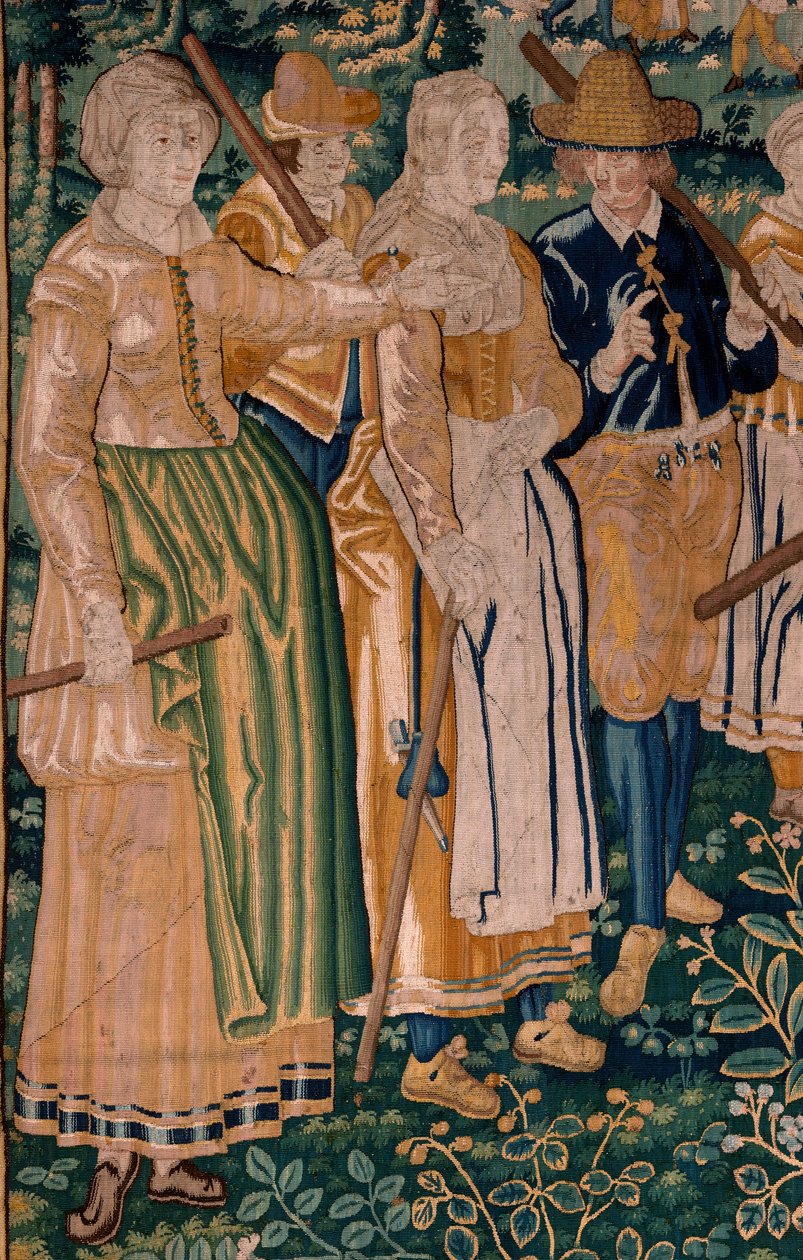 نسيج فلمنكي. لعبة أوزة. استوديو Oudenaarde. 341x395 سم. رقم الفاتورة (83058) -7 / 0008. القرن السابع عشر. بواسطة المدرسة الفلمنكية
