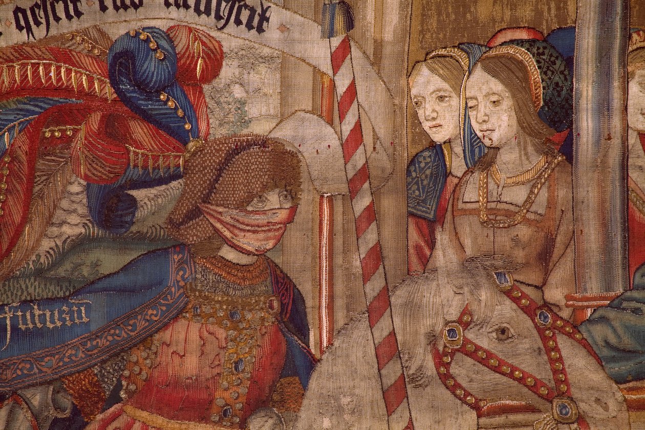 نسيج فلمنكي. انتصار الزمن (De triomf van de Tijd، El triunfo del Tiempo). الصوف والحرير. 347x342 سم. مجموعة خاصة. كاليفورنيا 1504. التفاصيل. بواسطة المدرسة الفلمنكية