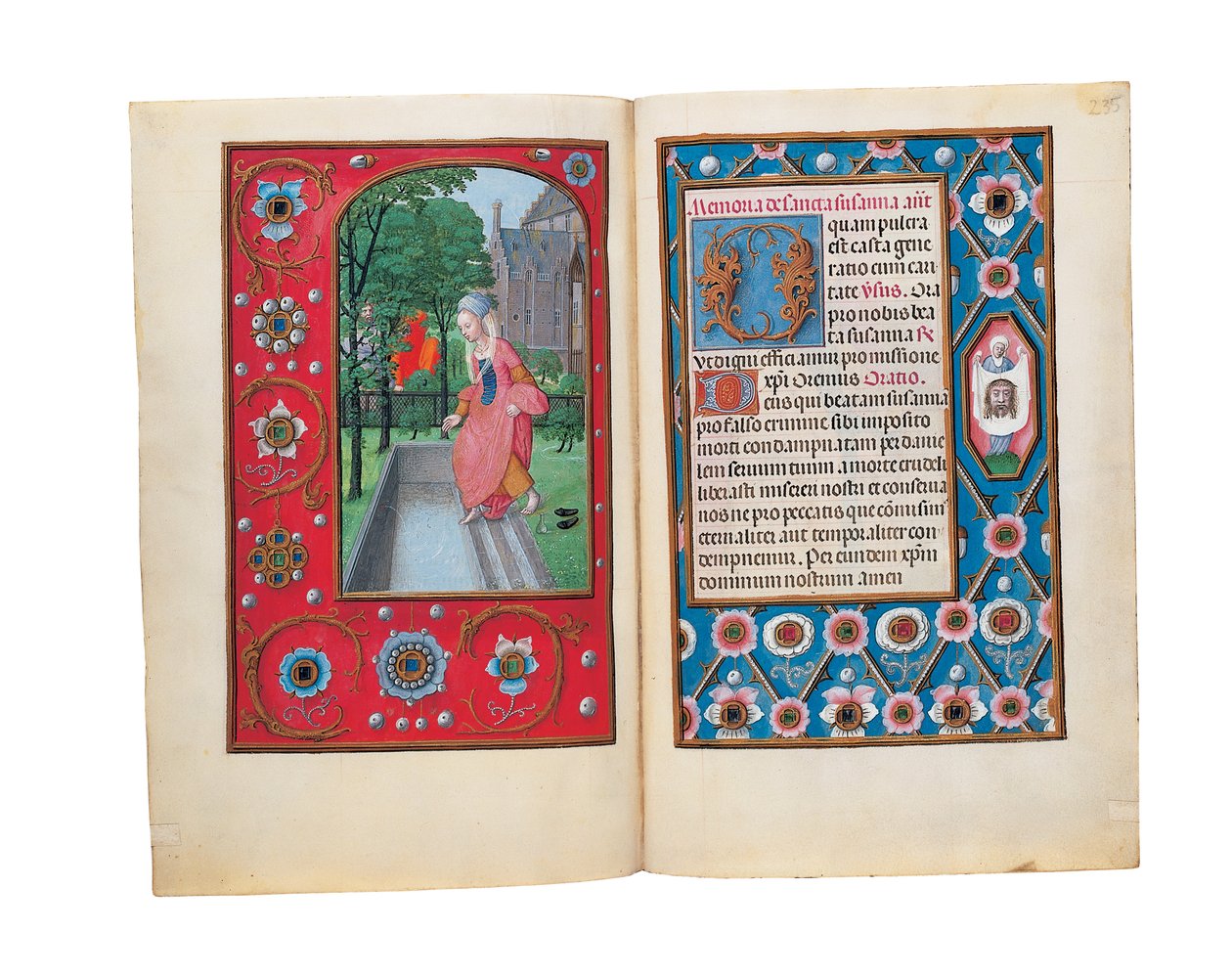 أوراق من كتاب ساعات روتشيلد ، جنت أو بروج ، c.1505 بواسطة المدرسة الفلمنكية