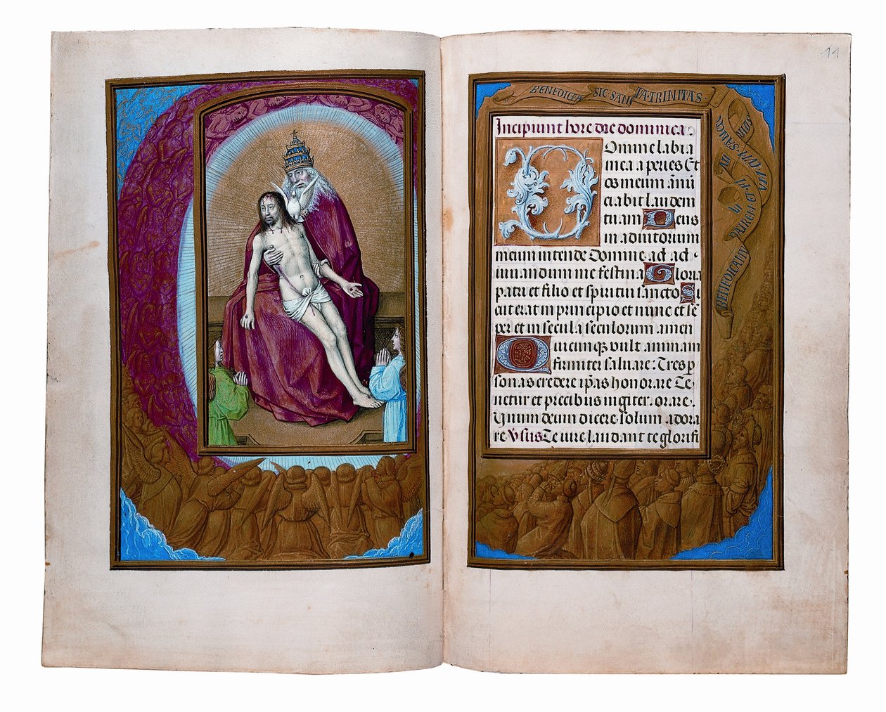 أوراق من كتاب ساعات روتشيلد ، جنت أو بروج ، c.1505 بواسطة المدرسة الفلمنكية