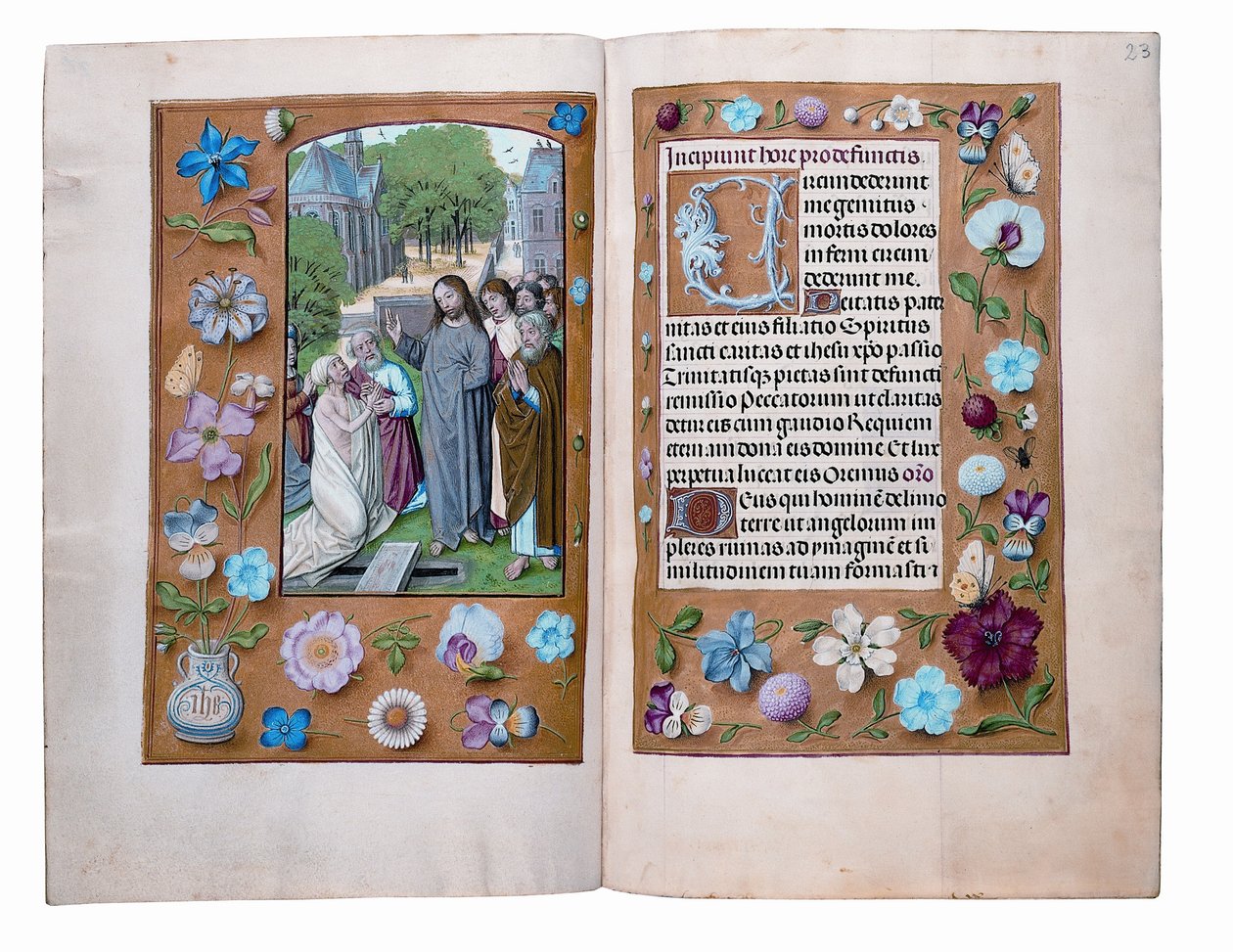 أوراق من كتاب ساعات روتشيلد ، جنت أو بروج ، c.1505 بواسطة المدرسة الفلمنكية