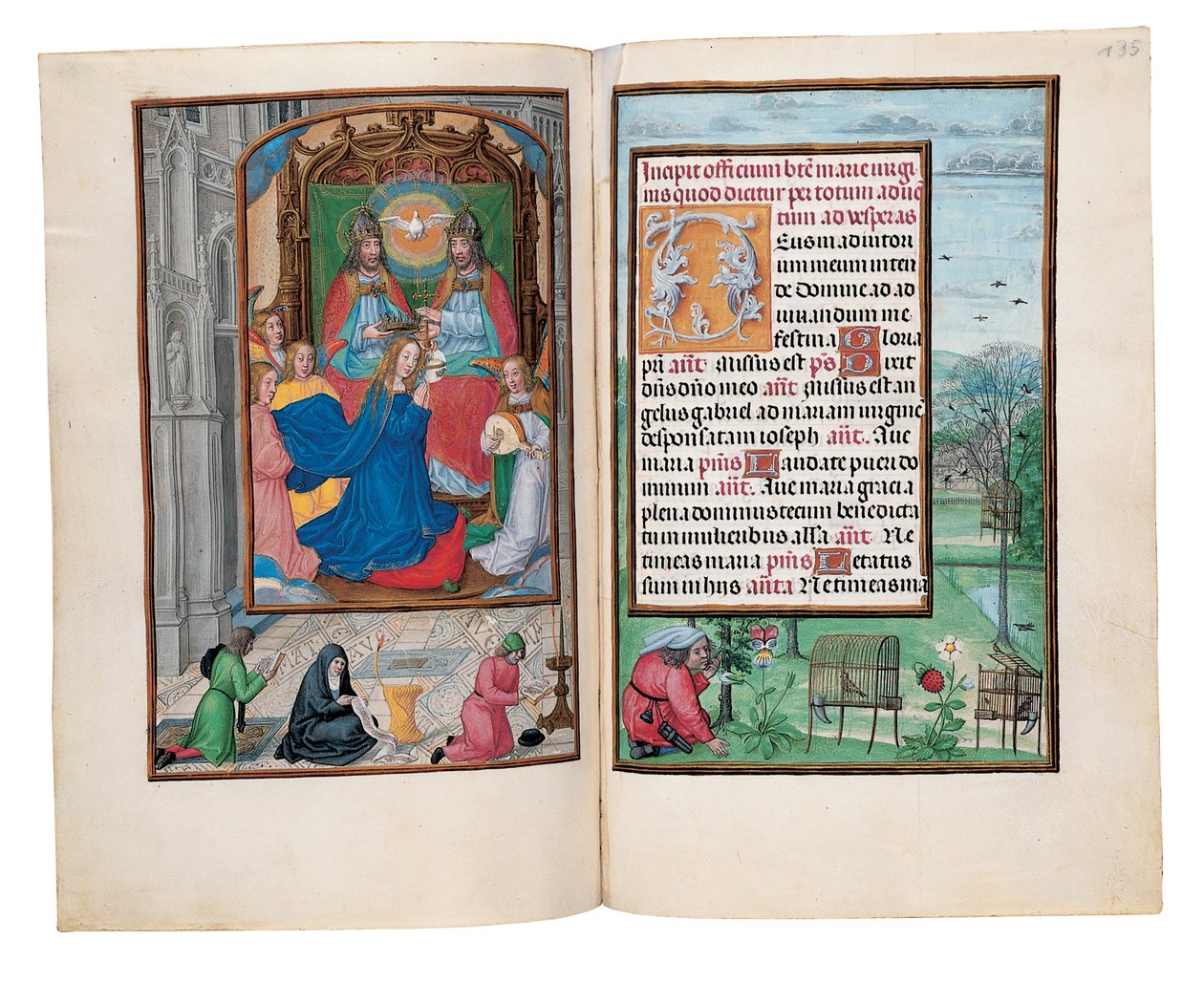 أوراق من كتاب ساعات روتشيلد ، جنت أو بروج ، c.1505 بواسطة المدرسة الفلمنكية