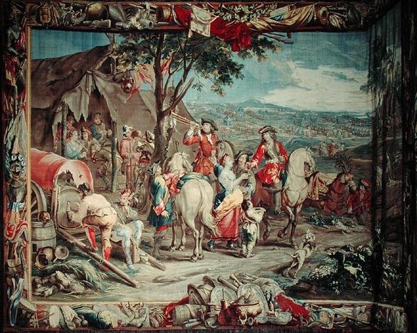 المعسكر ، من سلسلة 'The Military Science' ، ورشة عمل Judocus de Vos ، حوالي 1715-24 (نسيج) بواسطة المدرسة الفلمنكية