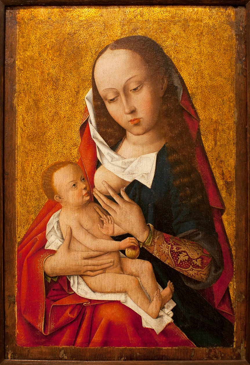العذراء والطفل - رسم لسيد فلمنكي ، زيت على خشب ، كاليفورنيا. 1475-1500 (العذراء والطفل ، من قبل سيد هولندي مجهول ، زيت على لوحة ، حوالي 1475-1500) - متحف الفنون القديمة في لشبونة (البرتغال) بواسطة المدرسة الفلمنكية