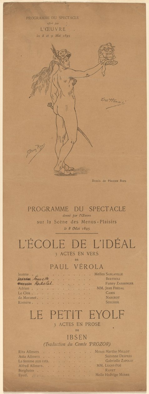 مدرسة المثالية ، لو بيتي إيولف ، 1895. بواسطة فيليسيان روبس