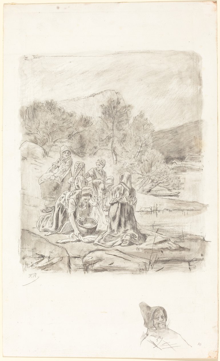 غسالة نساء ، حوالي 1884-1887. بواسطة فيليسيان روبس