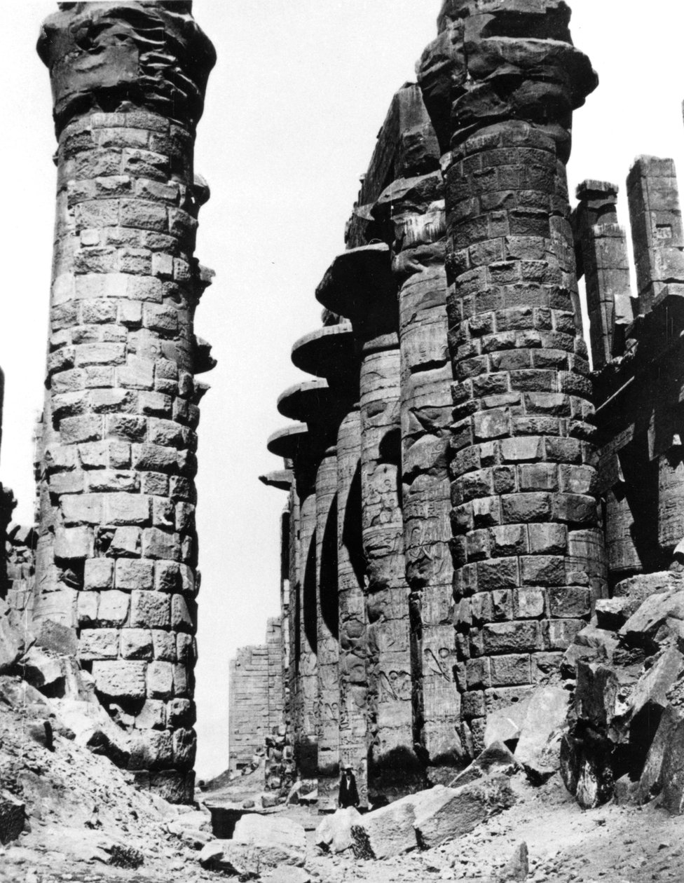 الرواق ، قاعة الأعمدة ، مصر ، 1878 بواسطة فيليكس بونفيس