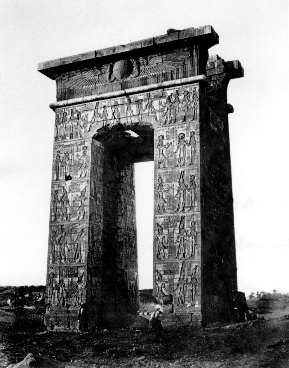 بوابة شمال الكرنك ، النوبة ، مصر ، 1878 بواسطة فيليكس بونفيس