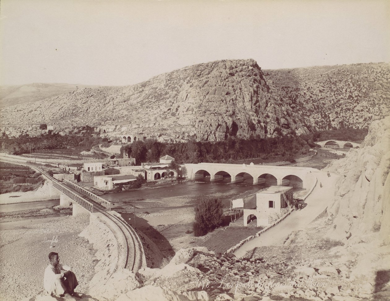 جسور الزهرة [نهر] الكلب ، كاليفورنيا. 1880. بواسطة فيليكس بونفيس