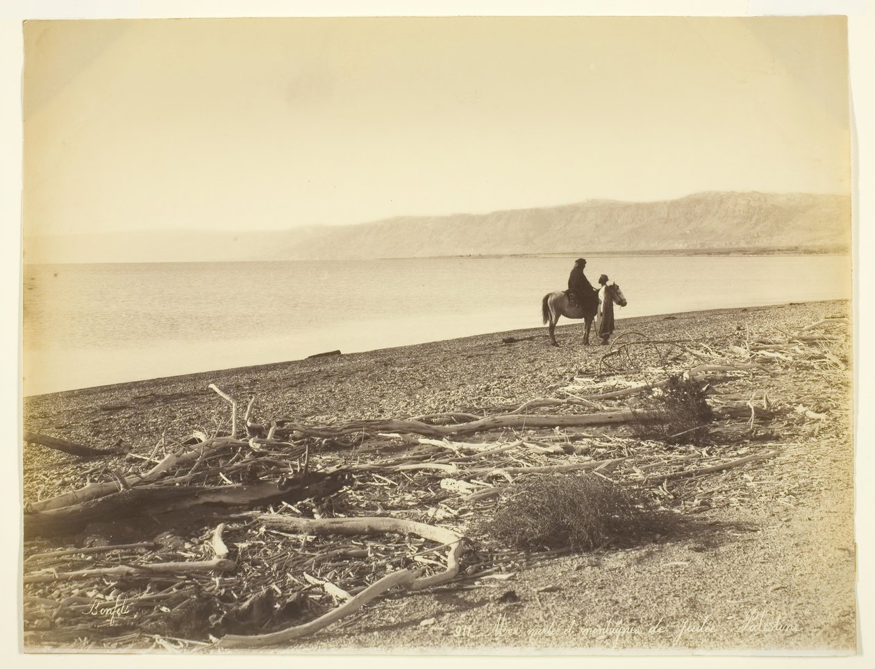 البحر الميت وجبال يهودا. فلسطين البحر الميت وجبال يهودا ، فلسطين 1875 بواسطة فيليكس بونفيس