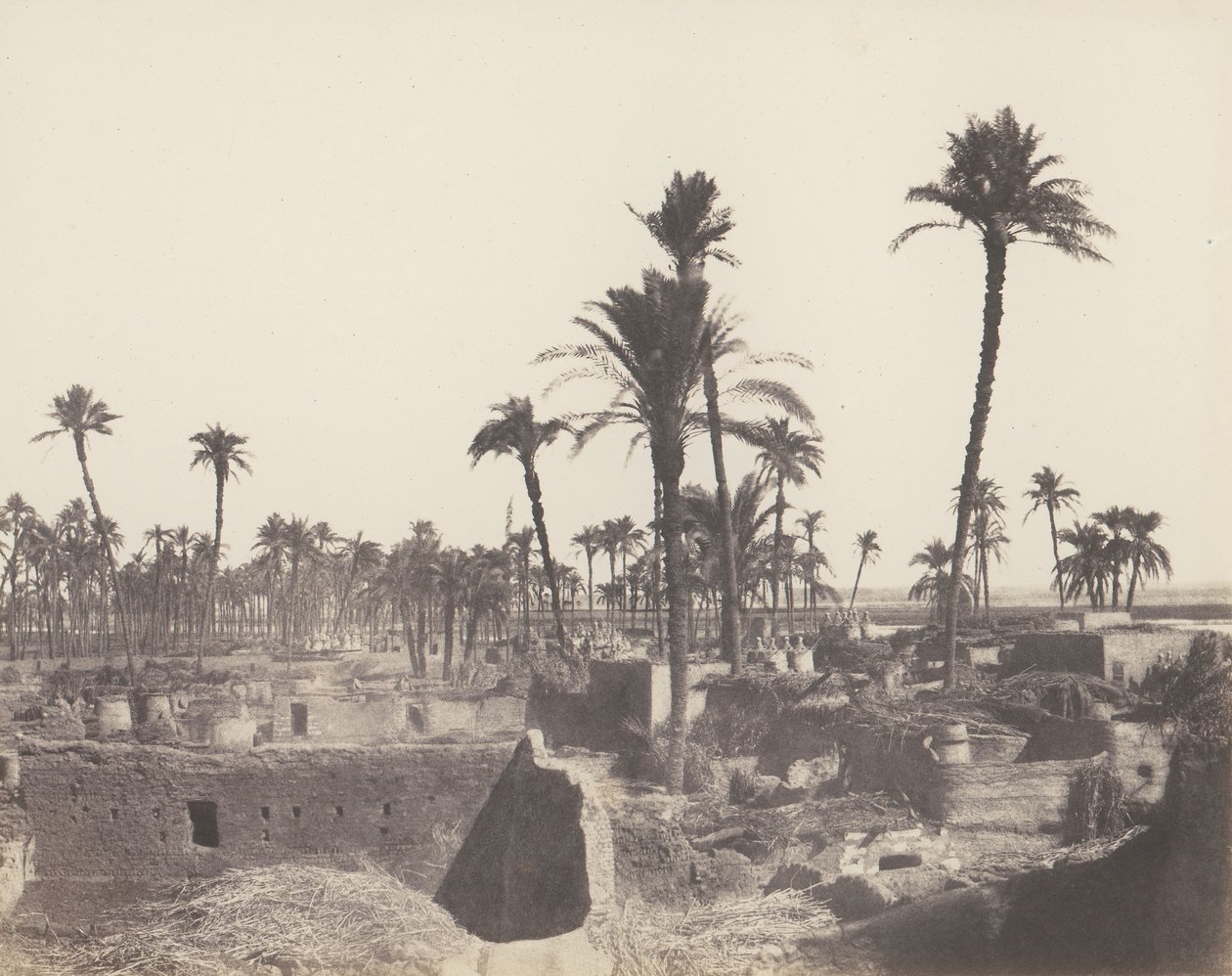 أبازيز ، داخل قرية عربية ، 1851-52 ، طبعت 1853-54. بواسطة فيليكس تينارد