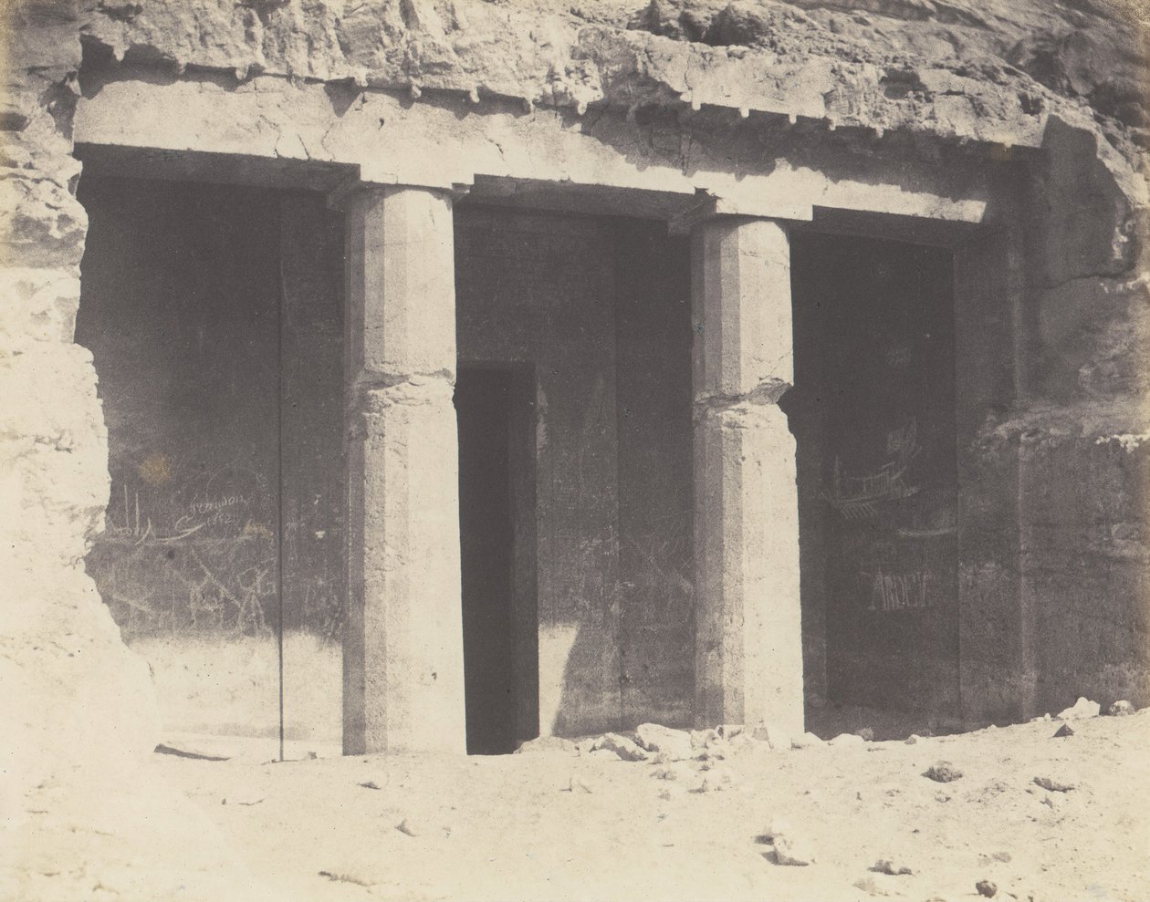 بني حسن ، العمارة الهيبوجية - قبر نيفوث ، 1851-52 ، طبعت 1853-54. بواسطة فيليكس تينارد