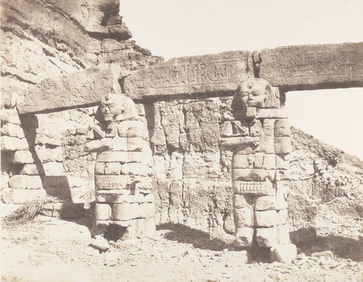 Djerf-Hocein Tutzis ، Hemi-Spéos ، Colossi of the Outer Party ، 1851-52 ، طبعت 1853-54. بواسطة فيليكس تينارد