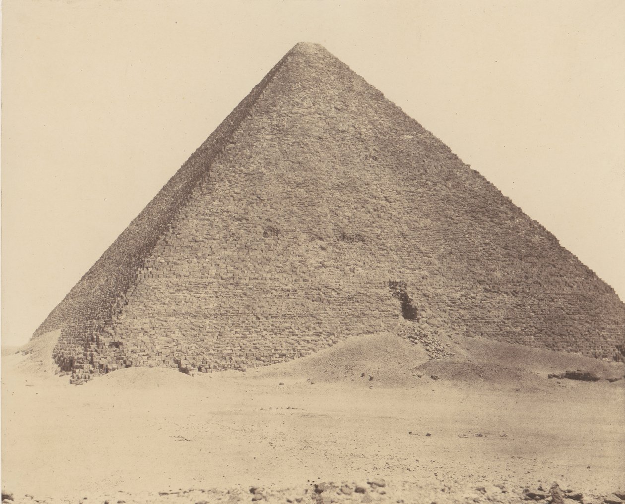 مقبرة الجزيرة في ممفيس ، هرم خوفو الهرم الأكبر ، 1851-52 ، طبعت 1853-54. بواسطة فيليكس تينارد