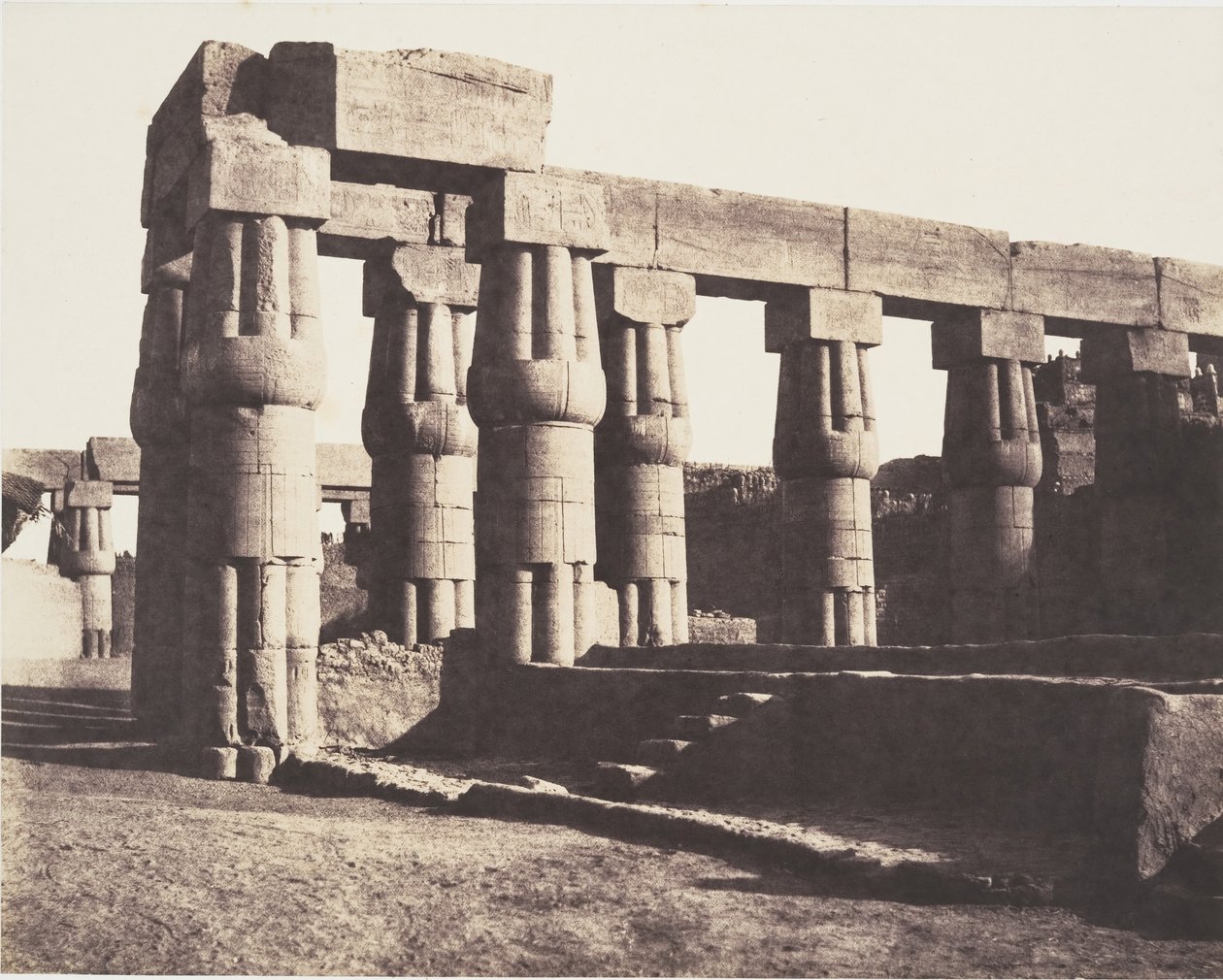 لوكسور طيبة ، البناء اللاحق - المعارض - الموازي ، 1851-52. بواسطة فيليكس تينارد