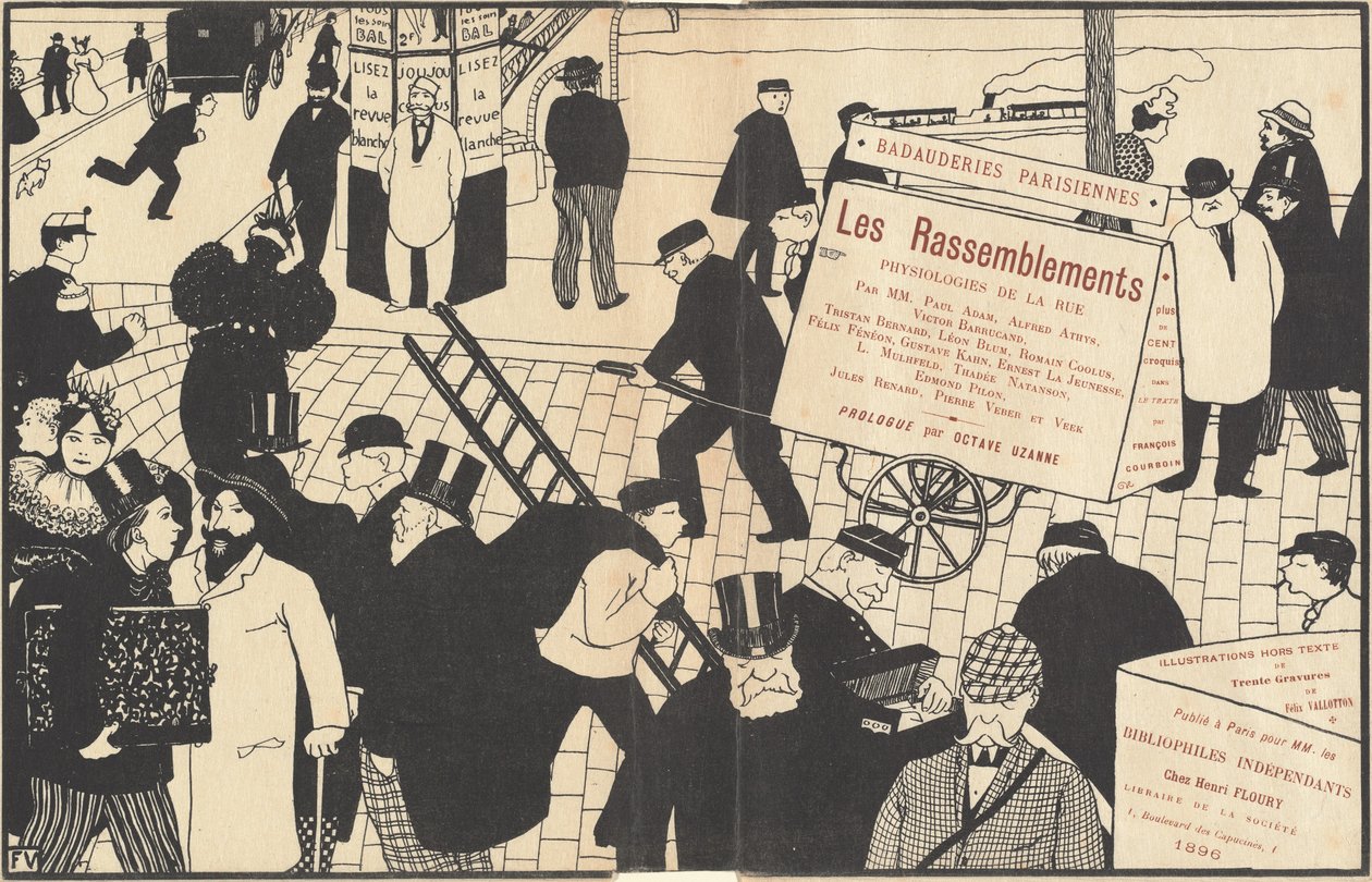 سترة كتاب لـ Les Rassemblements ، 1896. بواسطة فيليكس فالوتون