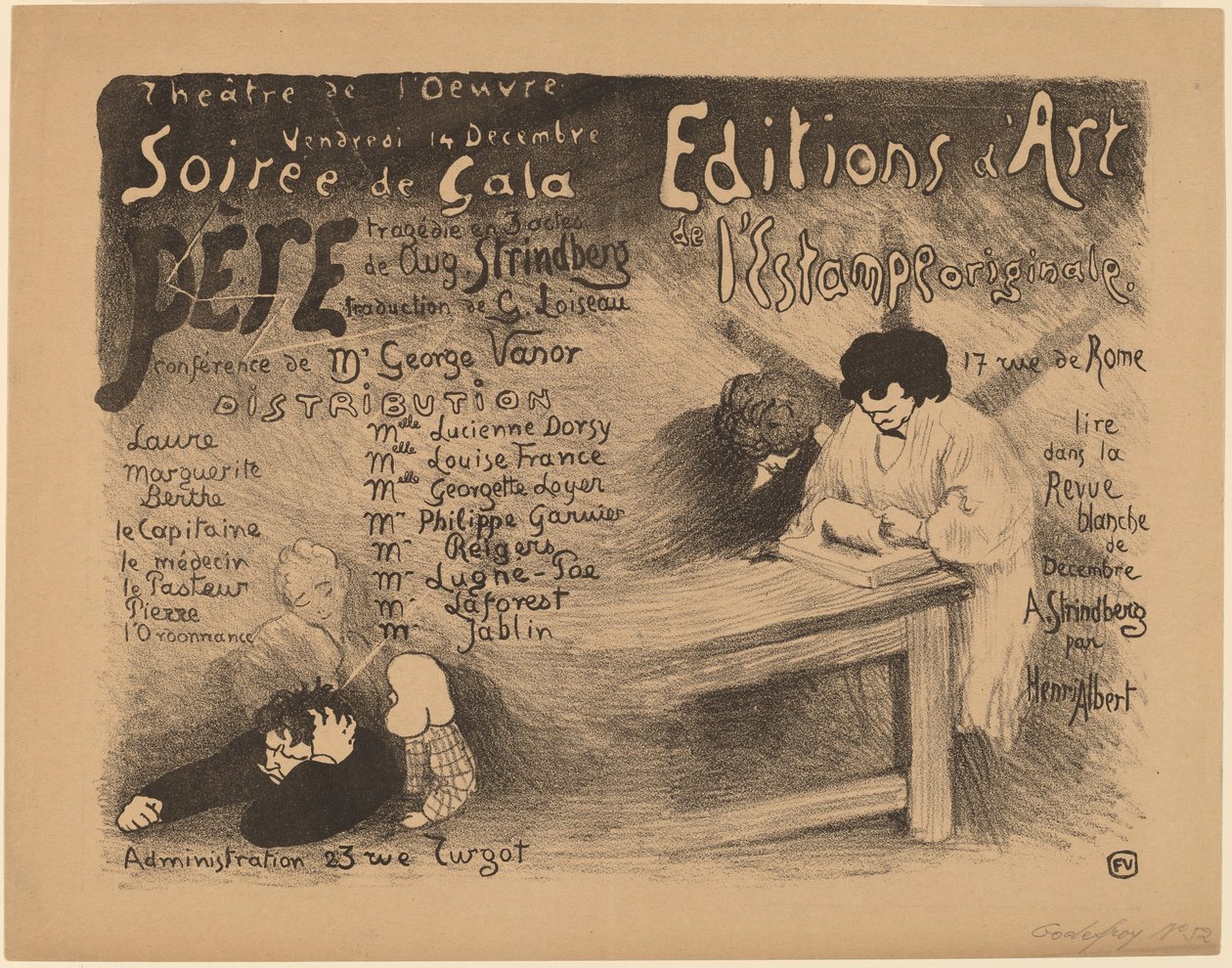 الأب: مأساة في 3 أعمال بحلول. ستريندبرج ، 1894. بواسطة فيليكس فالوتون