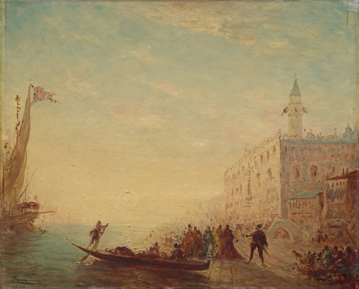 ريفا ديجلي شيافوني ، الغروب ، 1880 بواسطة فيليكس زيم