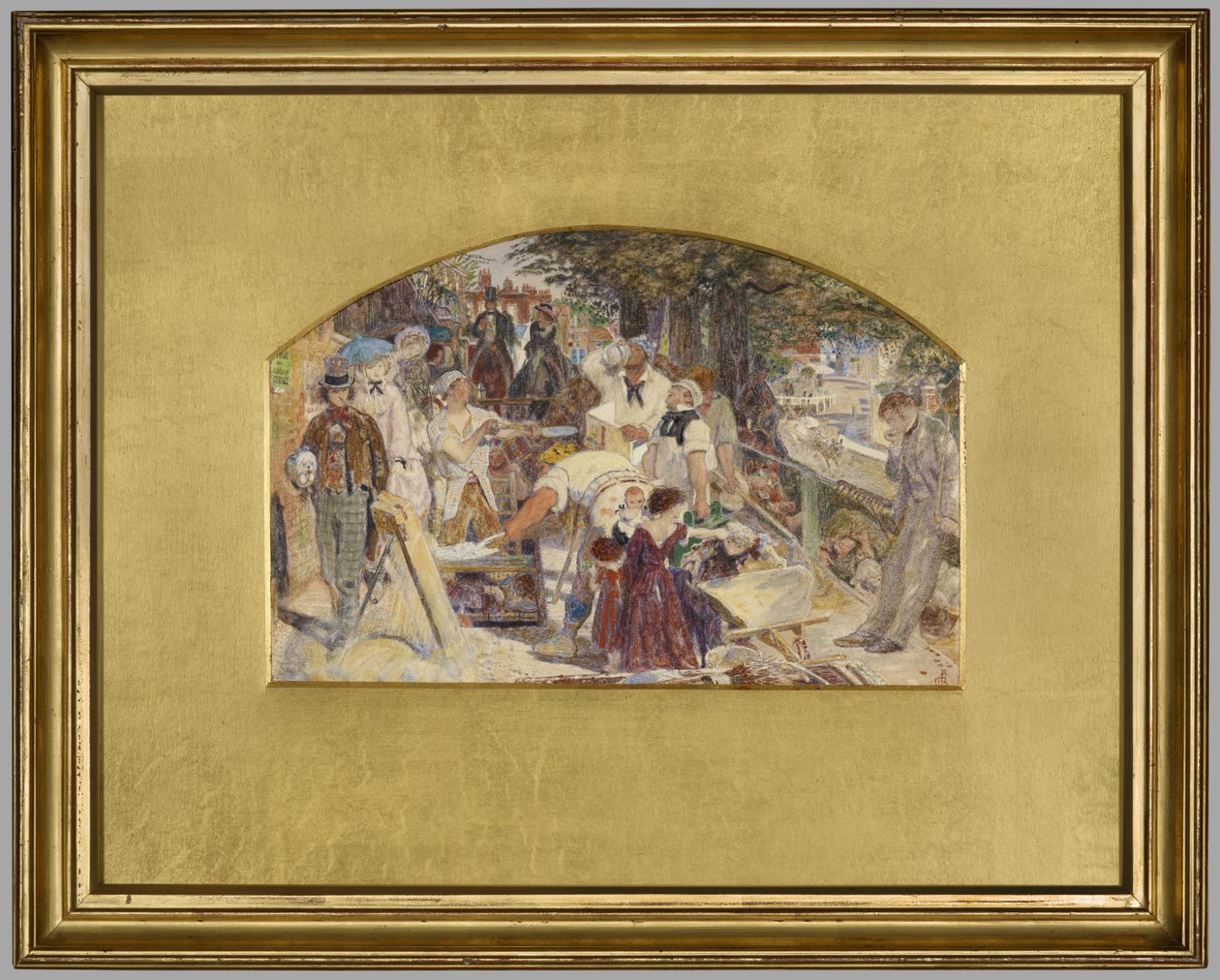 دراسة للوحة quot;العملquot;، ج.1856 (ألوان مائية على ورق) بواسطة فورد مادوكس براون