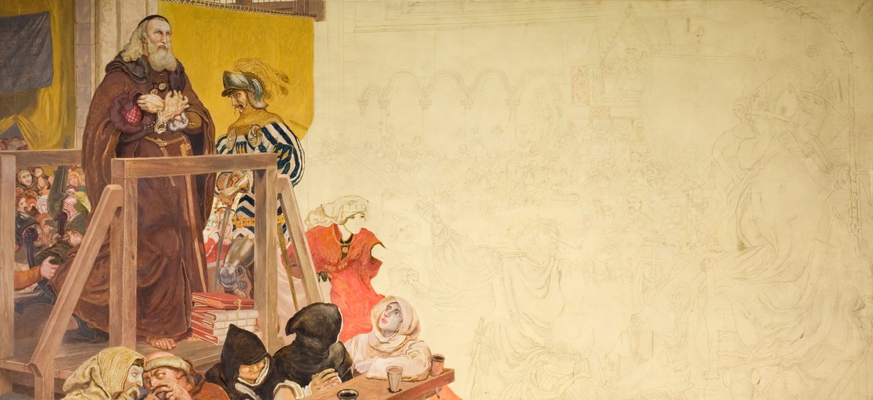 ويكليف في محاكمته ، 1893. بواسطة فورد مادوكس براون