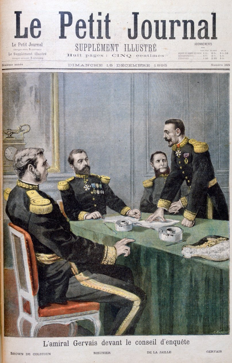 الأدميرال جيرفيه أمام هيئة التحقيق 1895 بواسطة Fortuné Méaulle