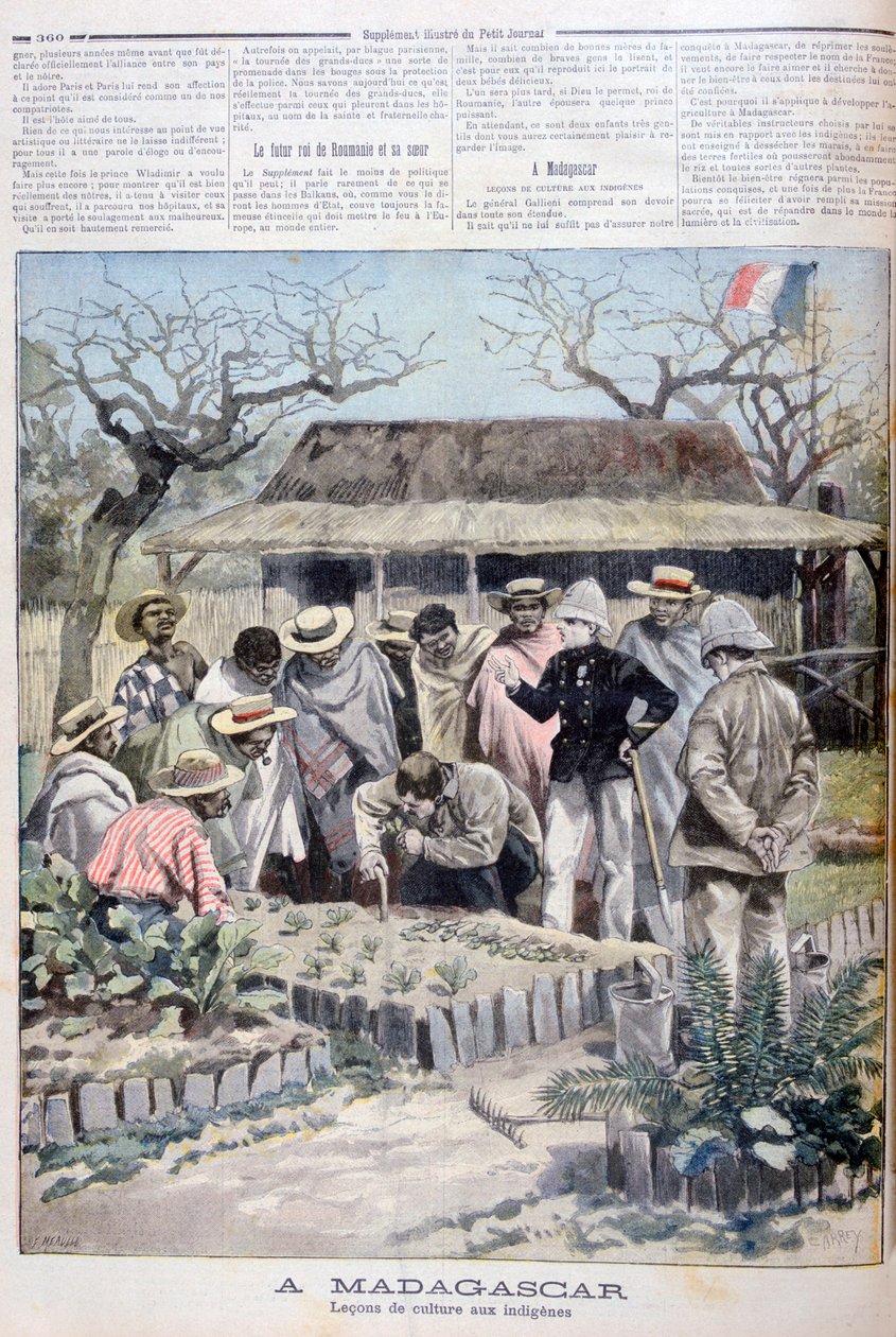 درس زراعي للسكان الأصليين في مدغشقر ، 1897 بواسطة Fortuné Méaulle