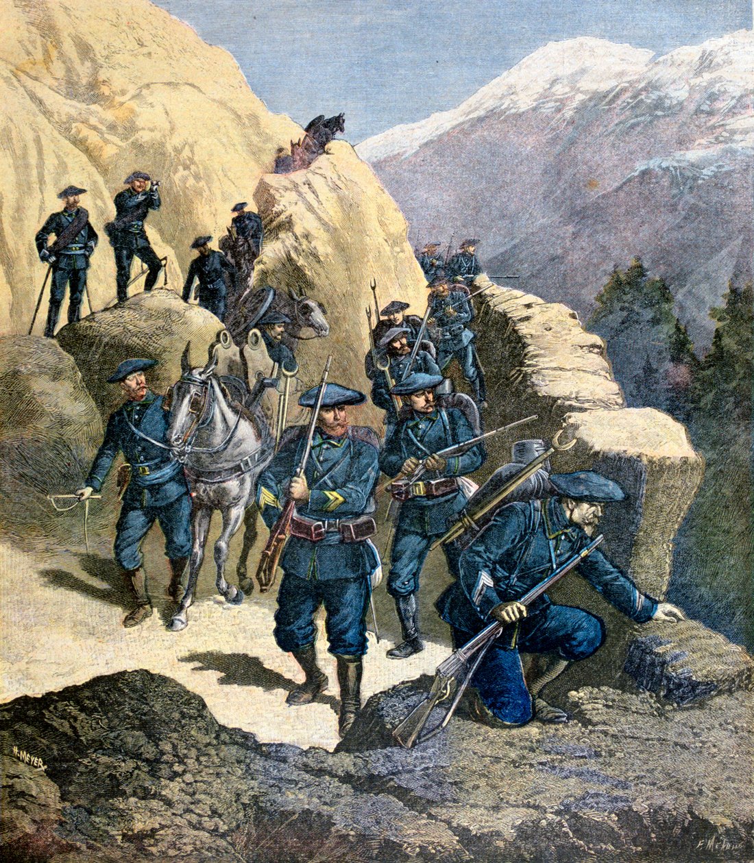 جبال الألب Chasseurs ، 1891 بواسطة Fortuné Méaulle