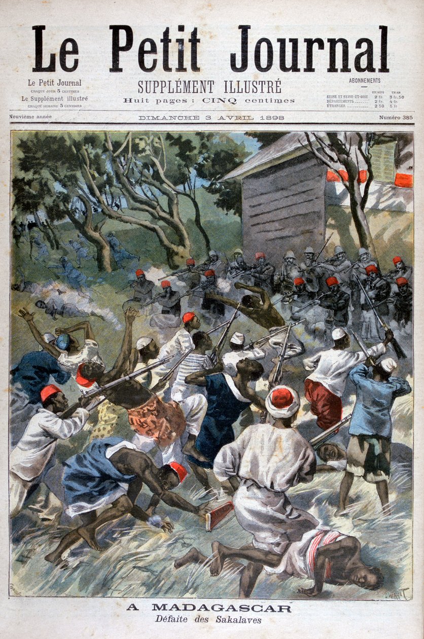 هزيمة ساكالافا ، مدغشقر ، 1898 بواسطة Fortuné Méaulle