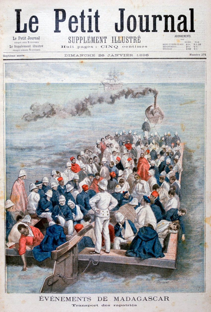الأحداث في مدغشقر: إعادة القوات الفرنسية إلى الوطن ، 1896 بواسطة Fortuné Méaulle