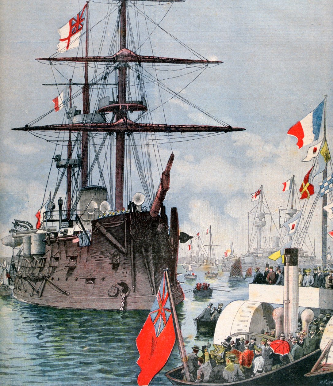 أسطول فرنسي في ميناء بورتسموث ، 1891 بواسطة Fortuné Méaulle