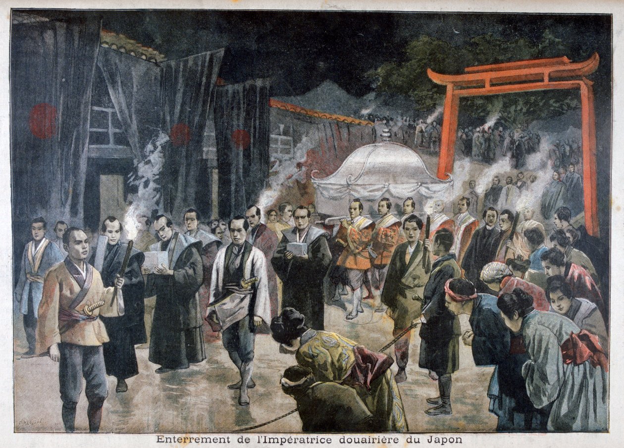 جنازة الإمبراطورة Dowager من اليابان ، 1897 بواسطة Fortuné Méaulle