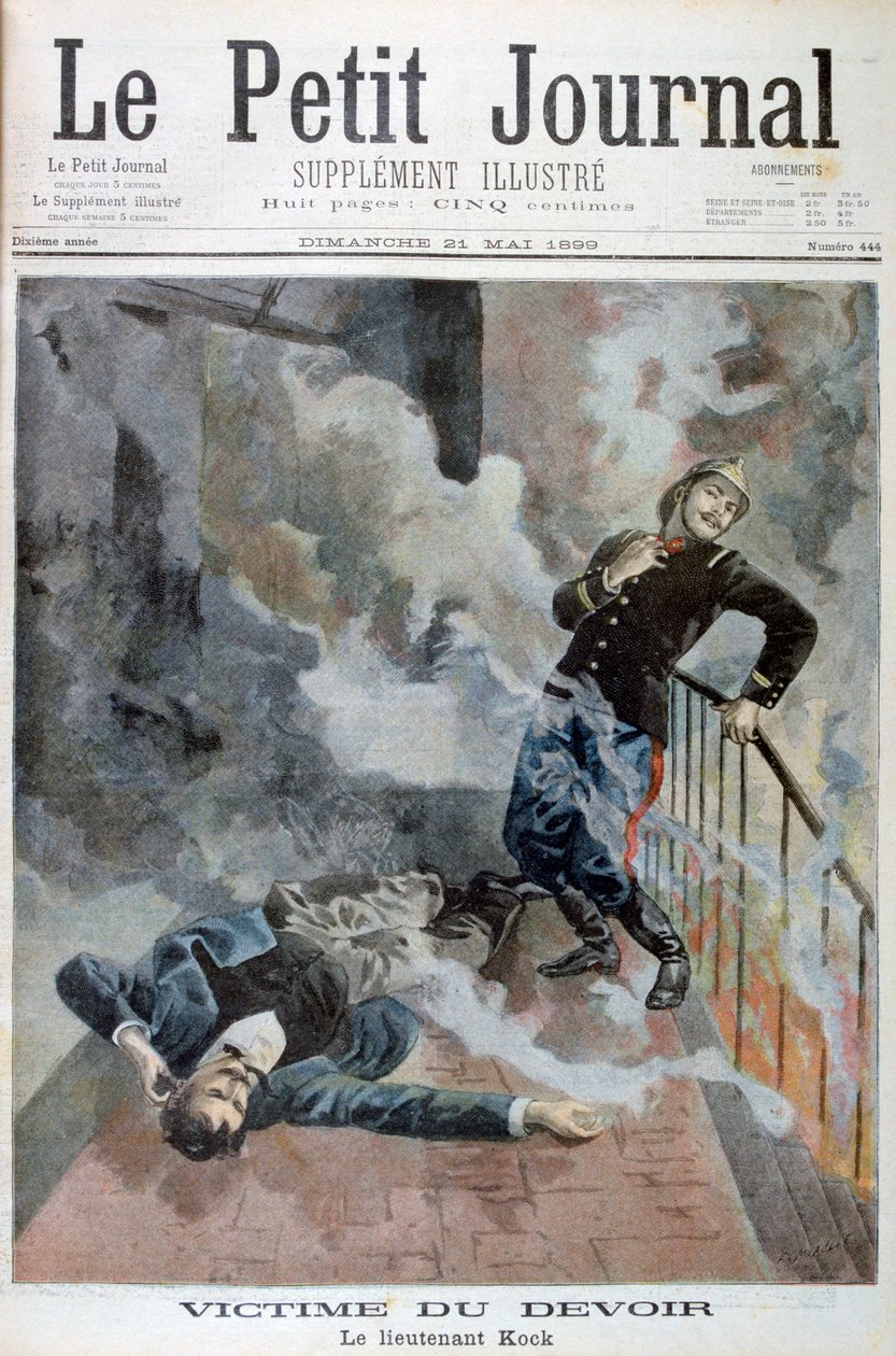 الملازم كوك ، ضحية واجبه ، 1899 بواسطة Fortuné Méaulle