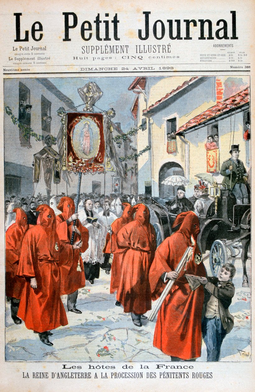 الملكة فيكتوريا تراقب موكب التائبين الأحمر ، 1898. بواسطة Fortuné Méaulle
