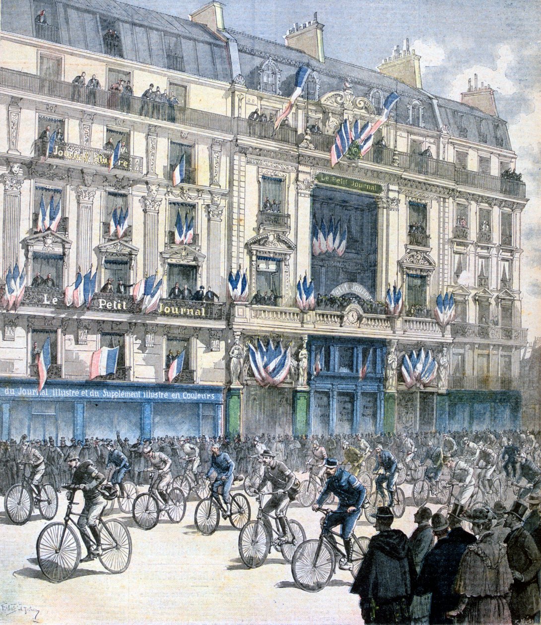 بداية سباق باريس - بريست - باريس 1891 بواسطة Fortuné Méaulle