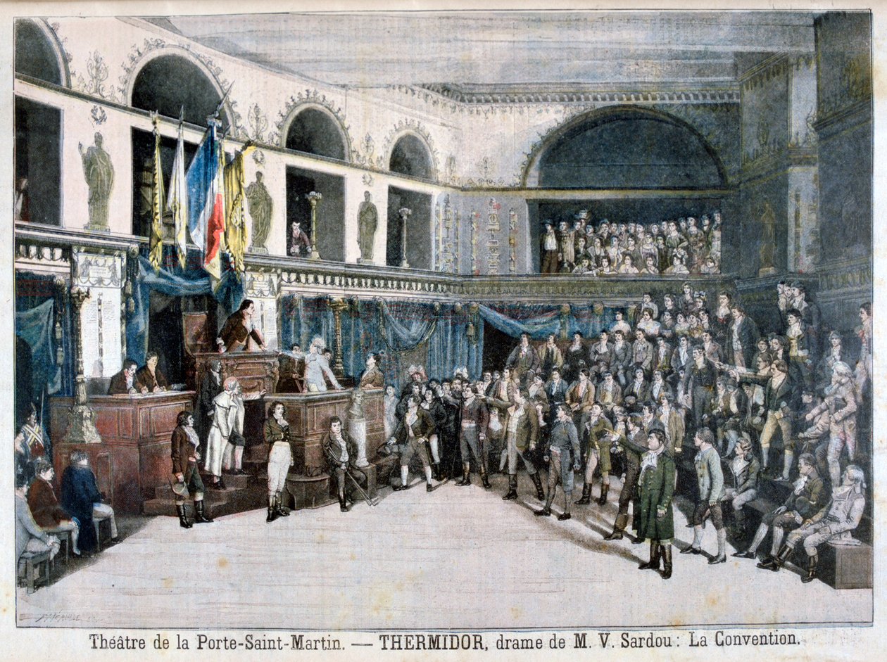 الاتفاقية ، مشهد من Thermidor ، في مسرح de la Porte Saint-Martin ، باريس ، 1896 بواسطة Fortuné Méaulle