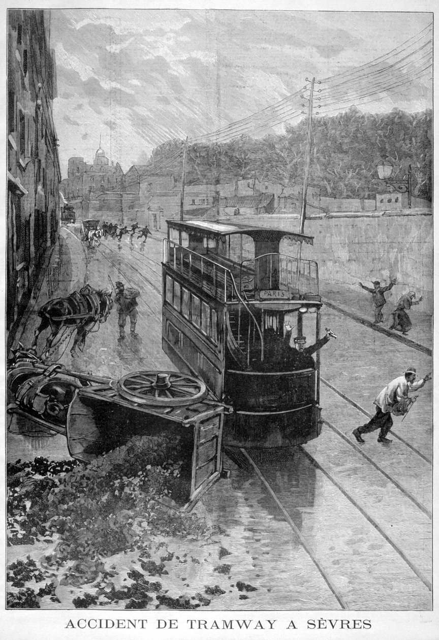 حادث ترام ، سيفرس ، باريس ، 1897 بواسطة Fortuné Méaulle