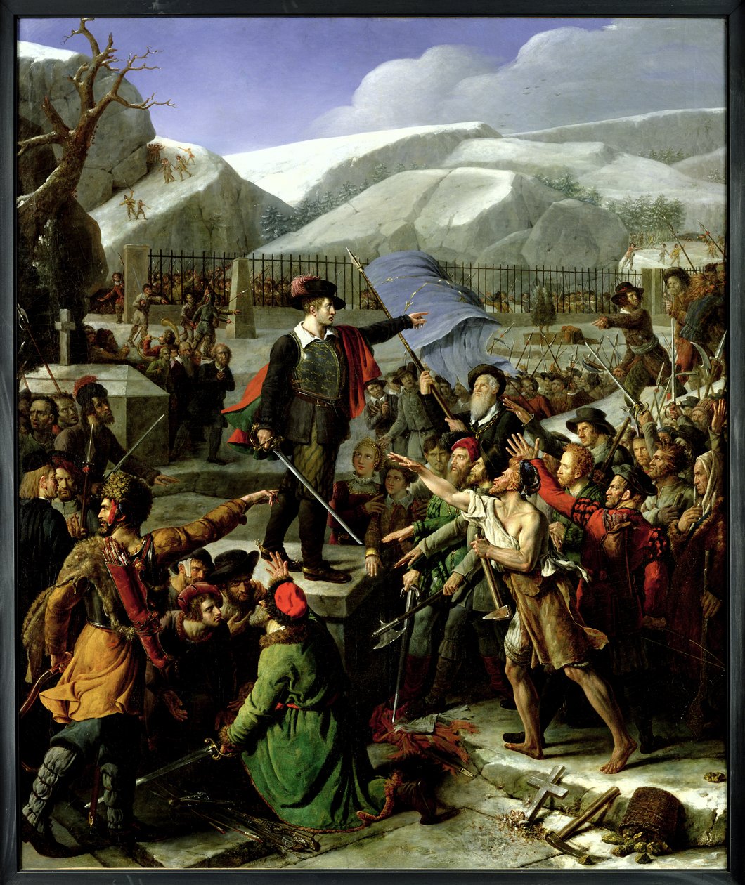 غوستاف فاسا (1496-1560) يخاطب فلاحين داليكارليا بواسطة فورتشن دوفاو