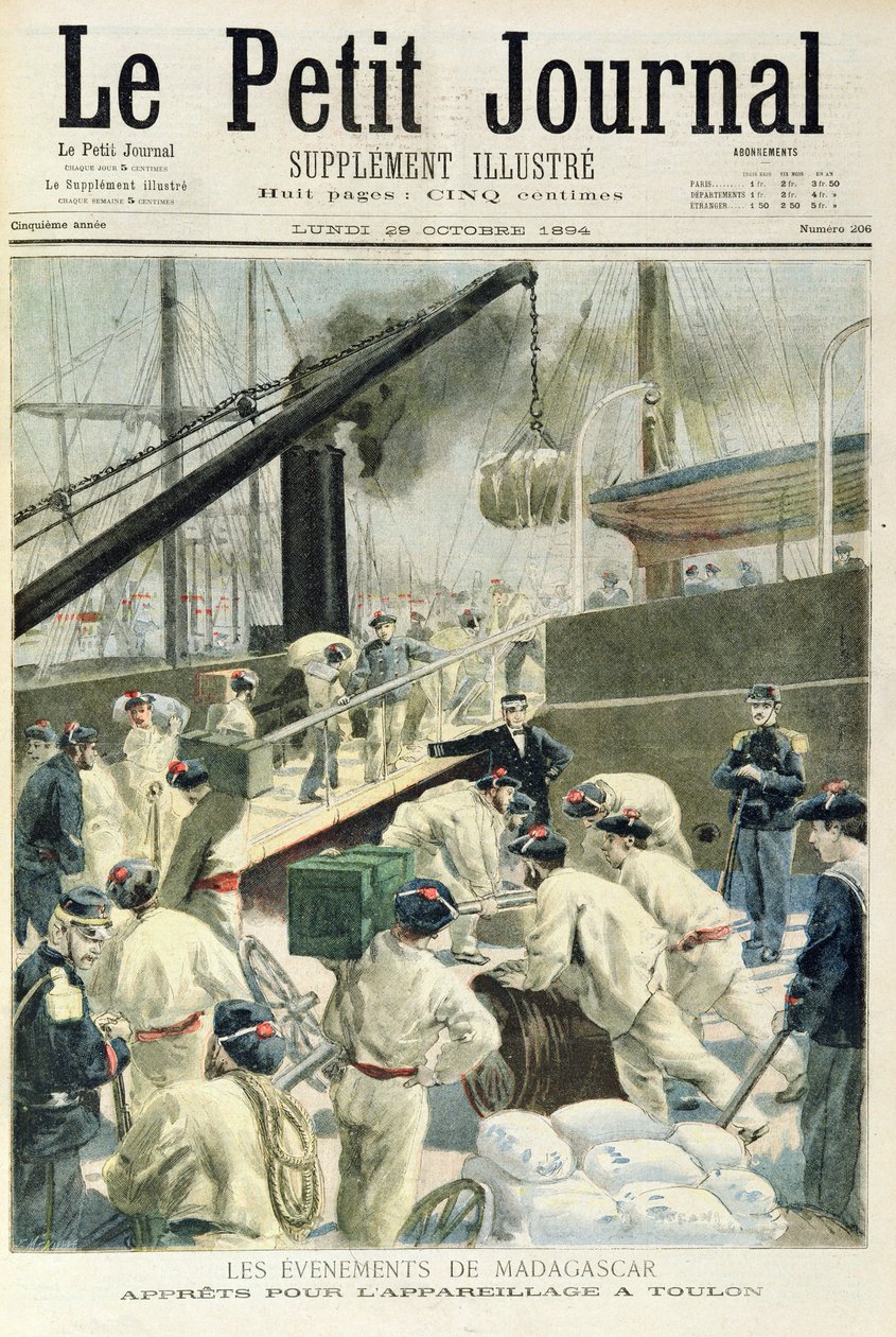 الصفحة الأولى من الملحق المصور لـ `` Le Petit Journal &39;&39; ، 29 أوكتوبر 1894 بواسطة فورتشن لويس ميول